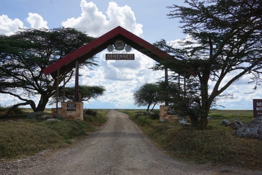 Entrance gate to the Serengeti National Park, Tanzania 2021