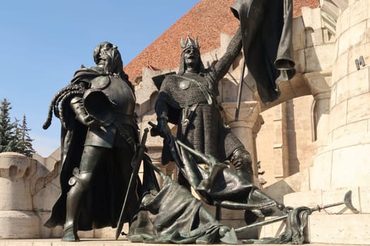 Mathias Rex Sculpture on the main square of Cluj-Napoca, Romania 2021