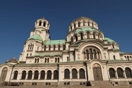 The beautiful St. Alexander Nevsky Cathedral in Sofia, Bulgaria 2021