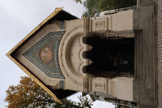 Entrance to the Russian Church in Sofia, the Church of St. Nicholas the Miracle-Maker, Bulgaria 2021