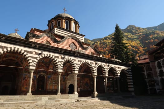 The Main Church 'Nativity of the Virgin Mother' at Rila Monastery, Bulgaria 2021