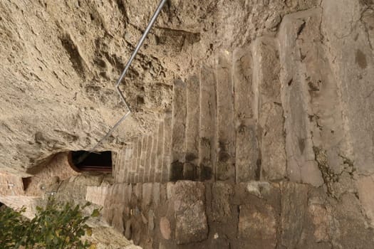 Stairway leading up to the Monastery of the Holy Trinity, Meteora, Greece 2021