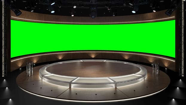 Virtual set studio for chroma footage. wherever you want it, With a simple setup, a few square feet of space, and Virtual Set. you can transform any location into a spectacular virtual set