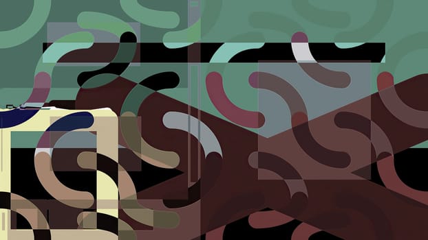 Artwork of abstract composition made with geometrical shapes and elements,Artwork of abstract composition made with geometrical shapes and elements