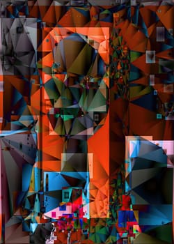 Polygonal geometric pattern triangles background