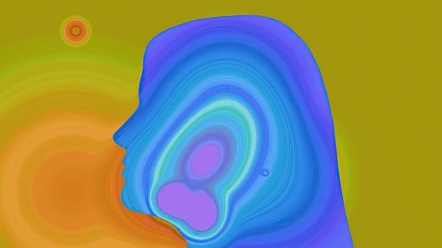Surreal Colorful Portrait of Woman silhouette,Surreal Colorful Portrait of Woman silhouette