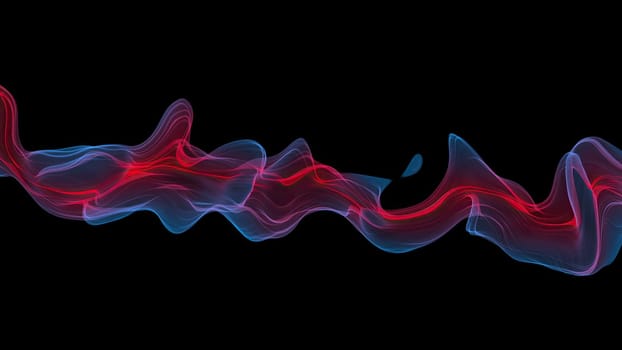Abstract Digital Wave And Smoke Flow Background