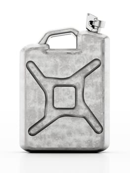 Vintage gas canister isolated on white background. 3D illustration.