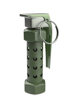 Flashbang grenade on white background