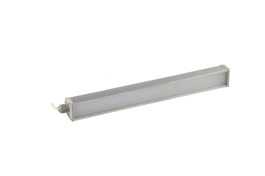 LED lamp for non-residential and public spaces on a white isolated background. Power saving. High quality photo