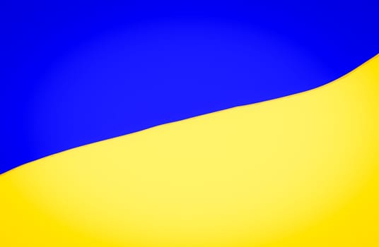 Illustration of the National Flag of Ukraine. The Flag of Ukraine consists of equally sized horizontal bands of blue and yellow