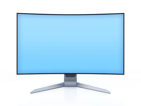 Generic monitor isolated on white background. 3D illustration.