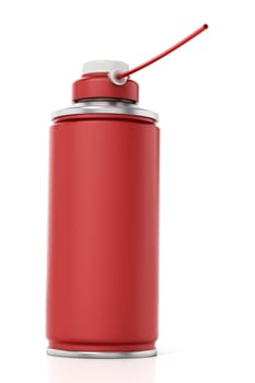 Spray can isolated on gray background. 3D illustration.