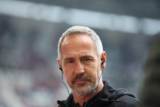 Coach Adi Hütter (Borussia Mönchengladbach) during a TV interview before the match... 1. FBL: 21-22: 31. Sptg. SC Freiburg vs Borussia Mönchengladbach... DFL REGULATIONS PROHIBIT ANY USE OF PHOTOGRAPHS AS IMAGE SEQUENCES AND/OR QUASI-VIDEONann.. Photo: Joachim Hahne/johapress