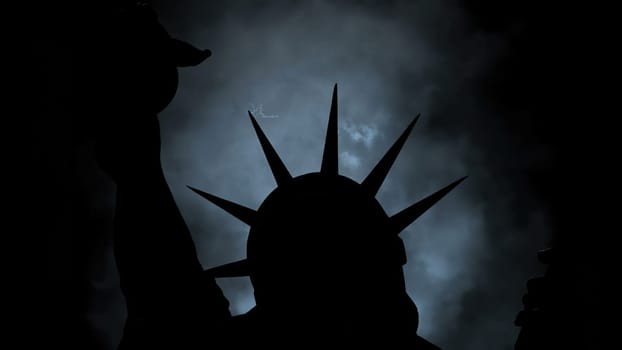 The Statue Of Liberty Of New York City Against Clouds,The Statue Of Liberty Of New York City Against Clouds