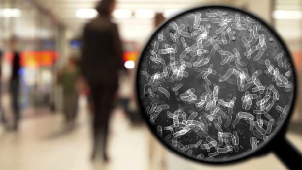 Searching for virus on public place