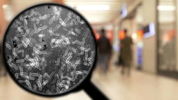 Searching for virus on public place
