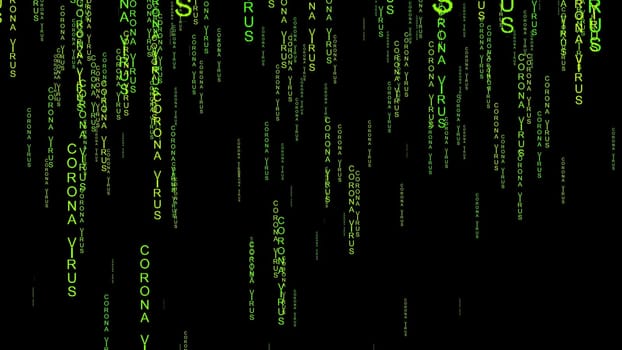 Corona virus matrix style concept