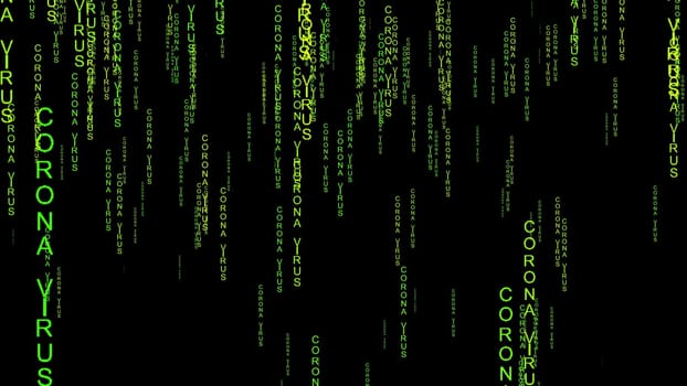 Corona virus matrix style concept