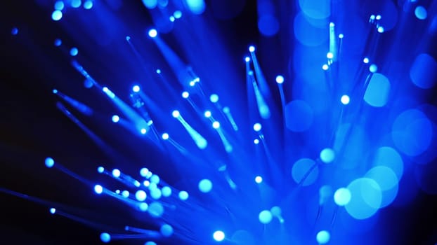 Close up of fiber optics