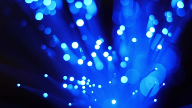 Close up of fiber optics