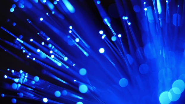 Close up of fiber optics