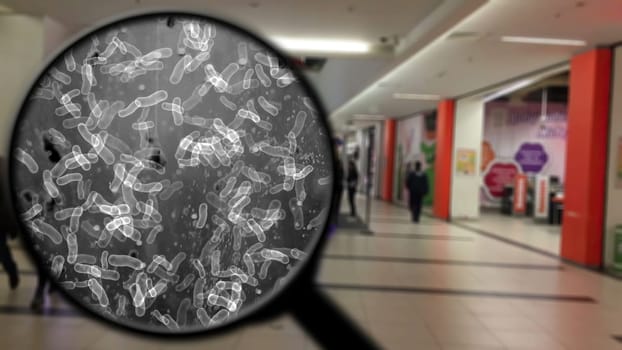 Searching for virus on public place