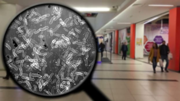 Searching for virus on public place..
