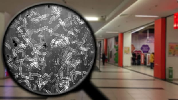 Searching for virus on public place