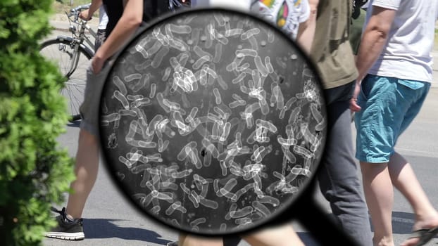 Searching for virus on public place..