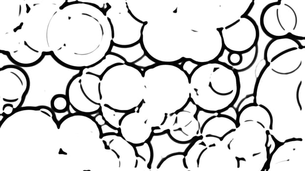 Black circles. Computer generated 3d render