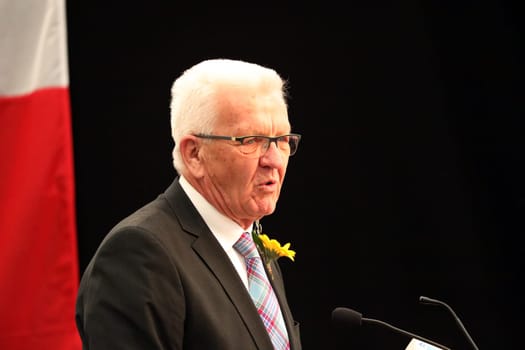Winfried Kretschmann (Prime Minister of Baden-Württemberg),.. In Neuenburg am Rhein (district of Breisgau-Hochschwarzwald),the State Horticultural Show 2022 was opened on Friday,22 April 2022. Theme picture - State Garden Show 2022 Neuchâtel a. Rhein.