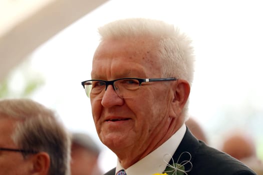 Winfried Kretschmann (Prime Minister of Baden-Württemberg),.. In Neuenburg am Rhein (district of Breisgau-Hochschwarzwald),the State Horticultural Show 2022 was opened on Friday,22 April 2022. Theme picture - State Garden Show 2022 Neuchâtel a. Rhein.