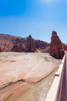 Bolivian canyon near Tupiza,Bolivia.Quebrada Seca,Duende canyon.Bolivian landscape