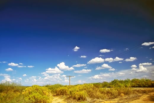 Arizona scenery with railroad track