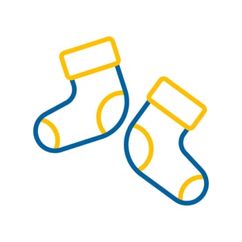 Baby socks bootees isolated vector icon. Graph symbol for children and newborn babies web site and apps design, logo, app, UI
