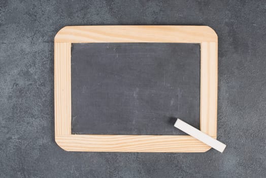 Blank blackboard, copy space for text, advertising business, education concept, school class, empty background for a message, colorful chalk