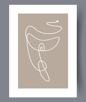 Scandinavian abstract vector print. Minimalistic abstract wall art background for print. Scandinavian vector style.