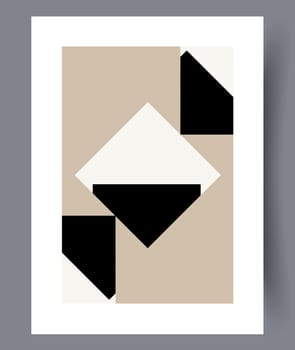 Scandinavian abstract vector print. Minimalistic abstract wall art background for print. Scandinavian vector style.