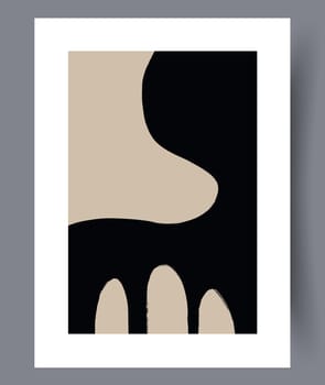 Scandinavian abstract vector print. Minimalistic abstract wall art background for print. Scandinavian vector style.