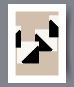 Scandinavian abstract vector print. Minimalistic abstract wall art background for print. Scandinavian vector style.