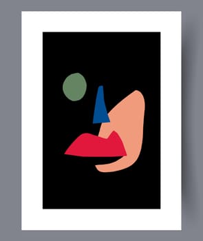 Scandinavian abstract vector print. Minimalistic abstract wall art background for print. Scandinavian vector style.