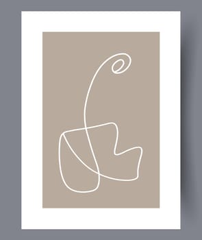 Scandinavian abstract vector print. Minimalistic abstract wall art background for print. Scandinavian vector style.