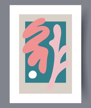 Scandinavian abstract vector print. Minimalistic abstract wall art background for print. Scandinavian vector style.