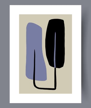 Scandinavian abstract vector print. Minimalistic abstract wall art background for print. Scandinavian vector style.