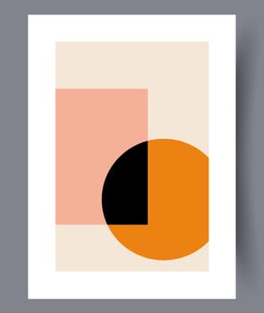Scandinavian abstract vector print. Minimalistic abstract wall art background for print. Scandinavian vector style.