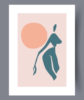 Scandinavian abstract vector print. Minimalistic abstract wall art background for print. Scandinavian vector style.