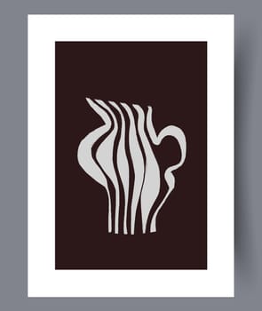 Scandinavian abstract vector print. Minimalistic abstract wall art background for print. Scandinavian vector style.