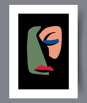 Scandinavian abstract vector print. Minimalistic abstract wall art background for print. Scandinavian vector style.