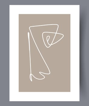 Scandinavian abstract vector print. Minimalistic abstract wall art background for print. Scandinavian vector style.